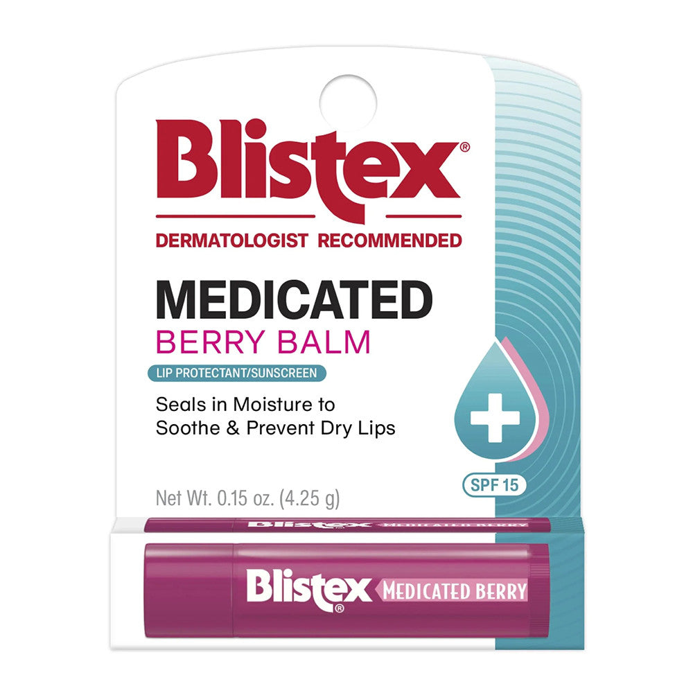 Blistex Medicated Berry Lip Balm Spf 15, 1 Ea, 0.15 Oz